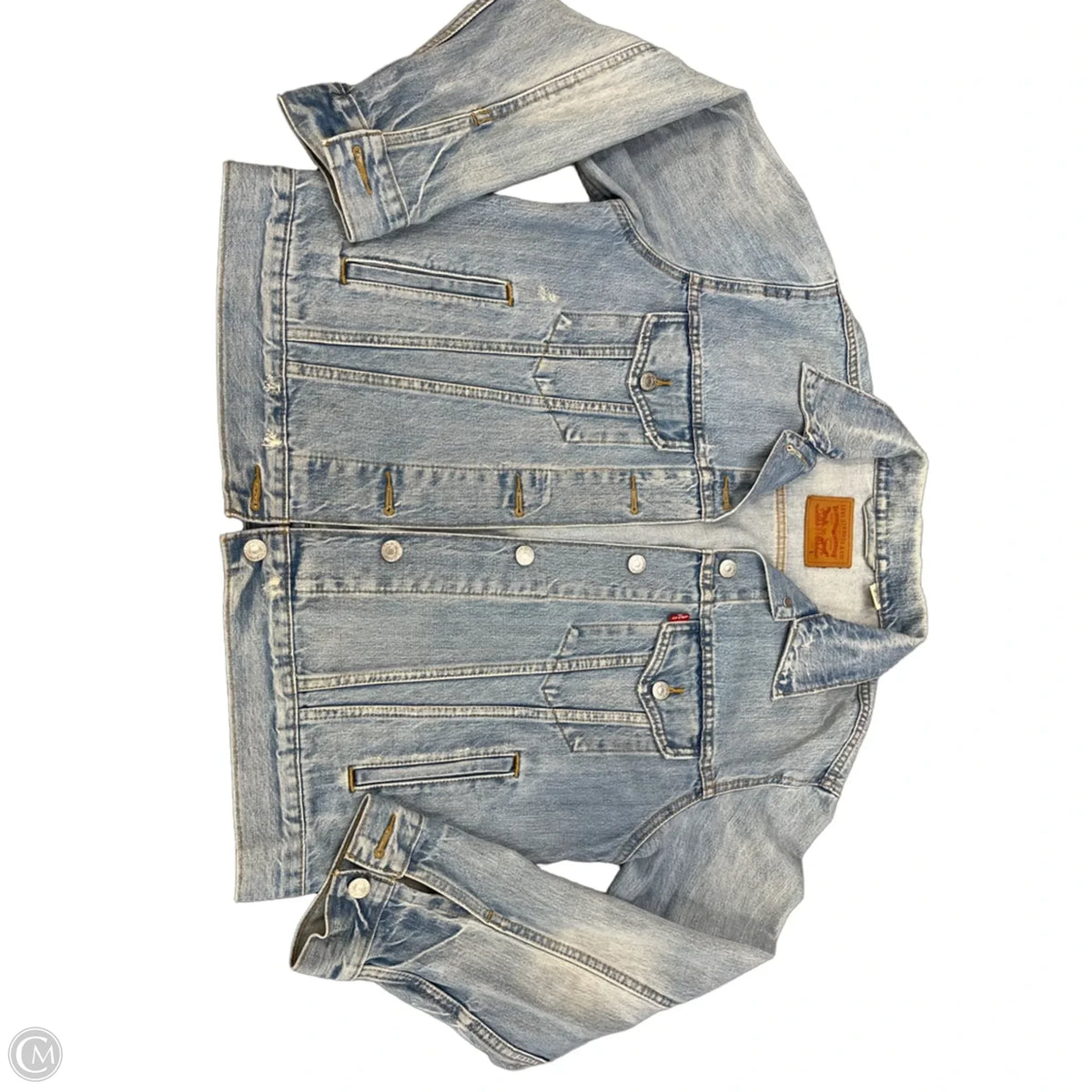 Jacket Denim By Levis In Blue Denim, Size: L