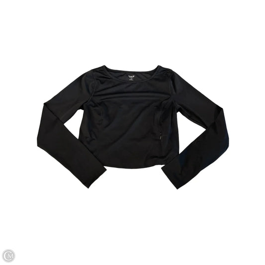 Athletic Top Long Sleeve Crewneck By Old Navy In Black, Size: M