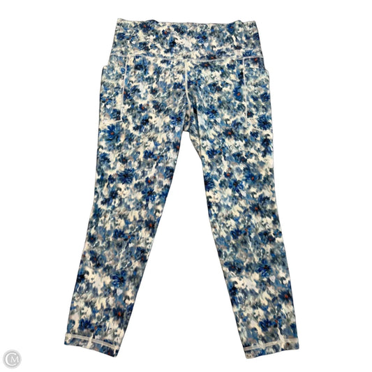 Athletic Leggings By Athleta In Blue, Size: L