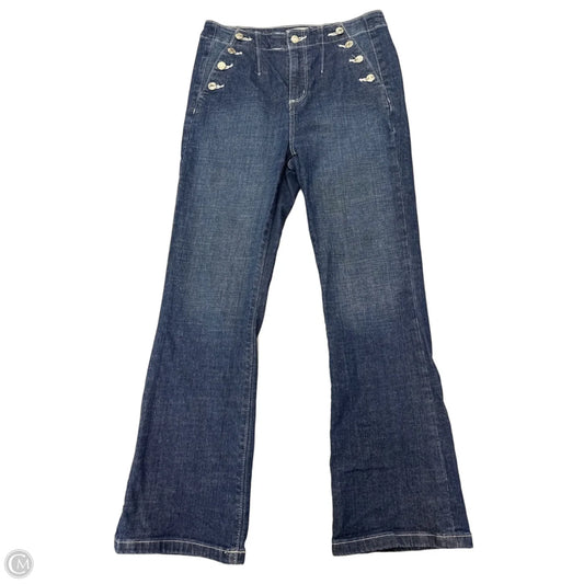 Jeans Cropped By Loft In Blue Denim, Size: 4