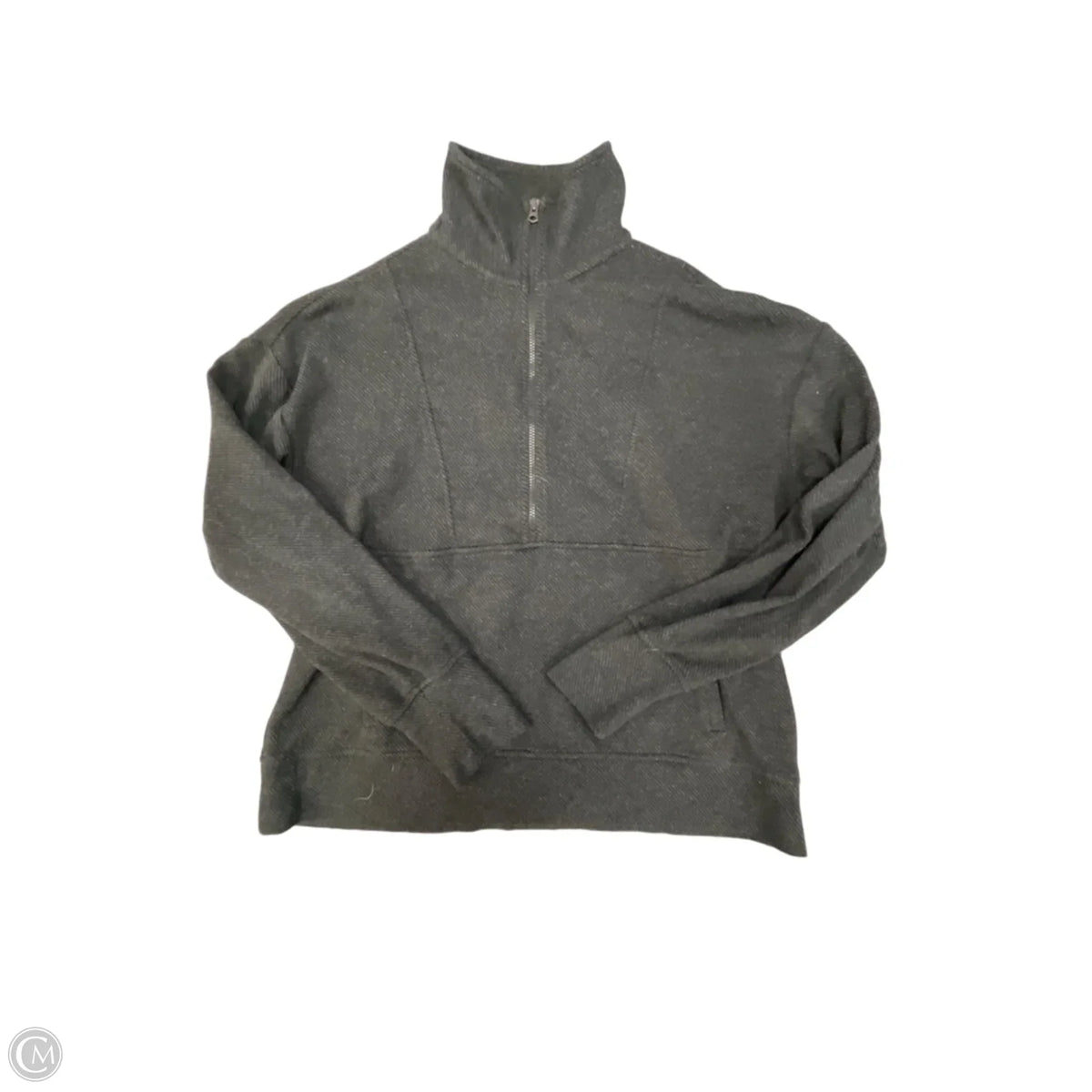 Sweatshirt Collar By Faherty In Black, Size: M