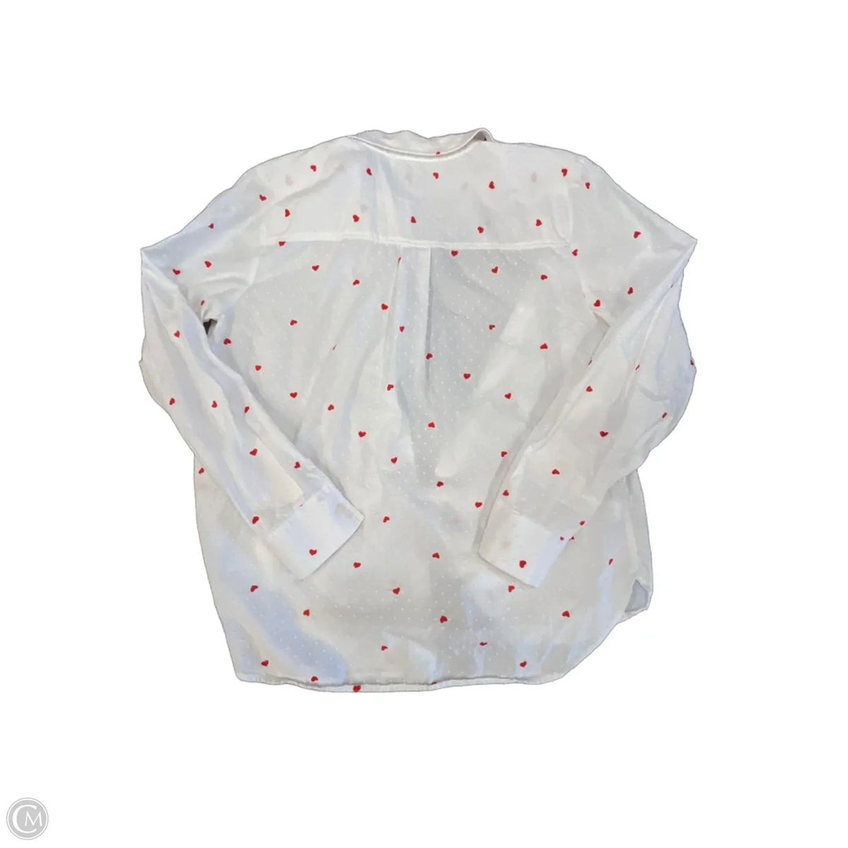 Top Long Sleeve By Loft In White, Size: M