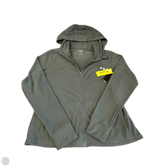 Athletic Jacket By Clothes Mentor In Green, Size: 1x