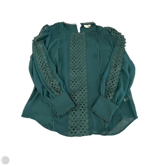 Blouse Long Sleeve By Joie In Green, Size: M