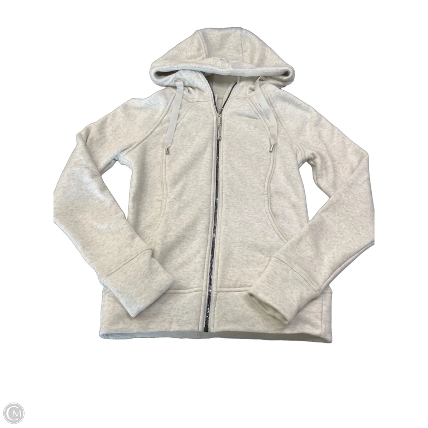 Athletic Jacket By Lululemon In Cream, Size: S