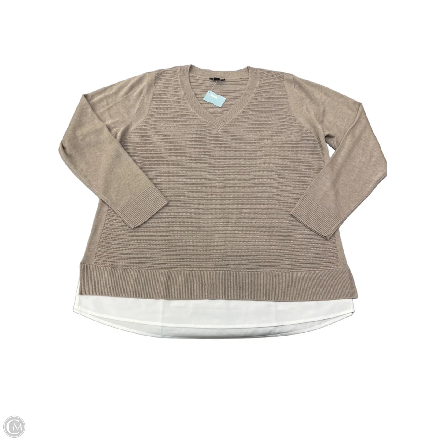 Sweater By Hilary Radley In Tan, Size: Xxl