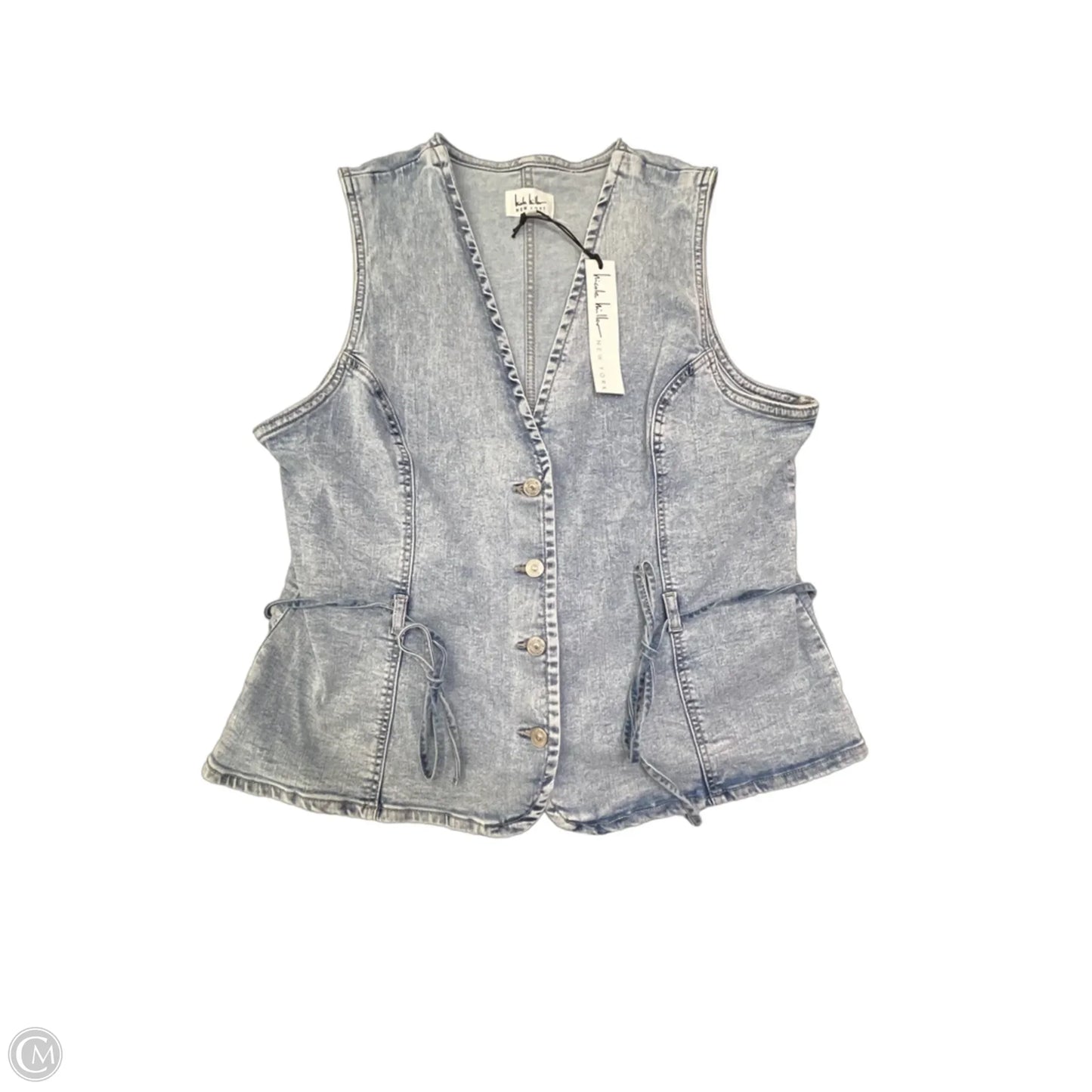 Vest Other By Nicole Miller In Blue, Size: Xl