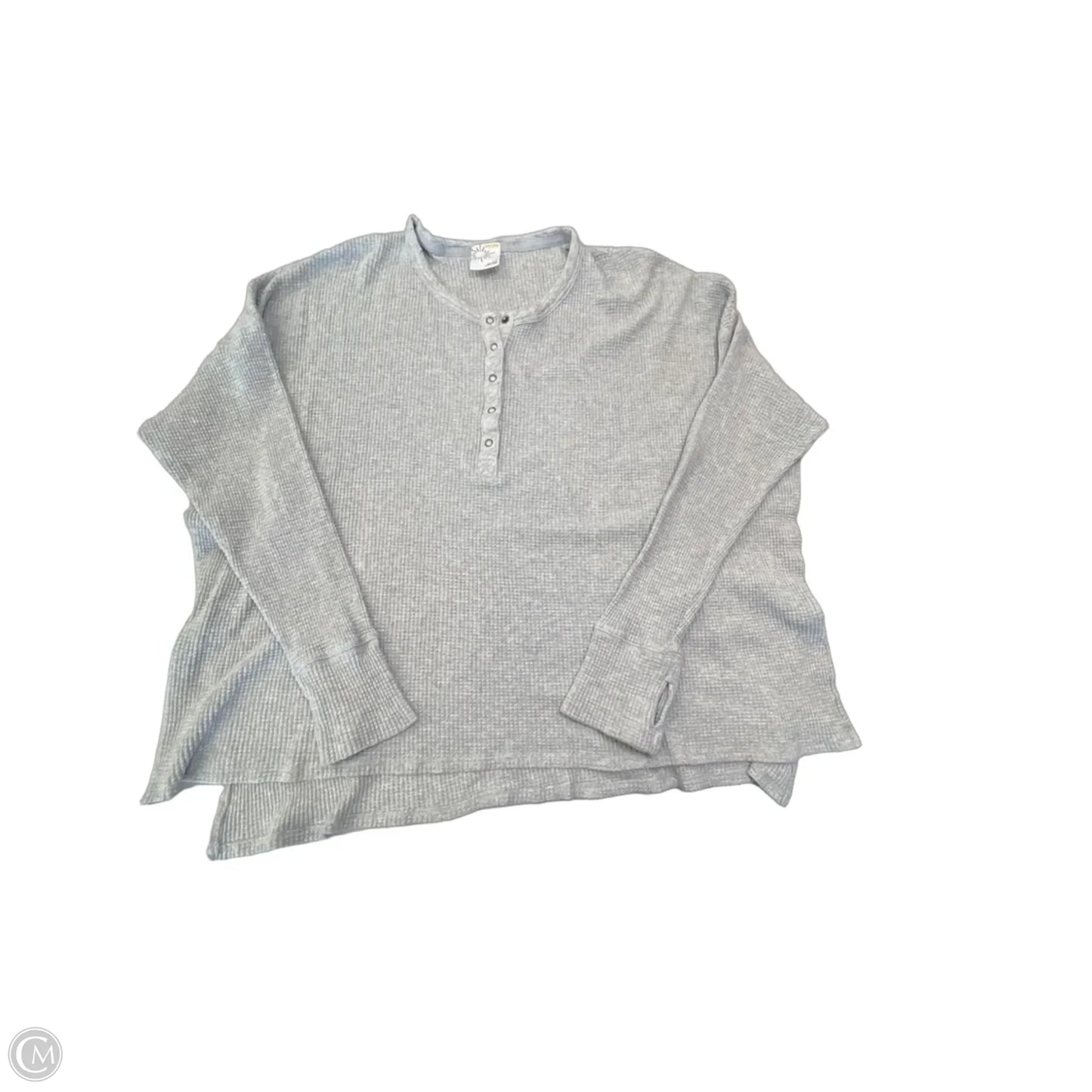 Top Long Sleeve By Offline In Grey, Size: L