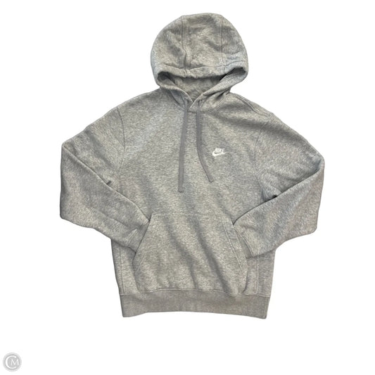 Athletic Sweatshirt Hoodie By Nike In Grey, Size: S