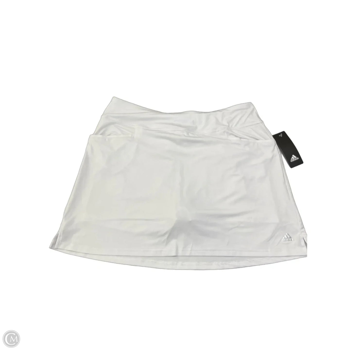 Athletic Skort By Adidas In White, Size: L