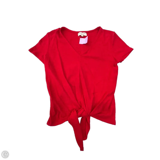 Top Short Sleeve By Madewell In Red, Size: S