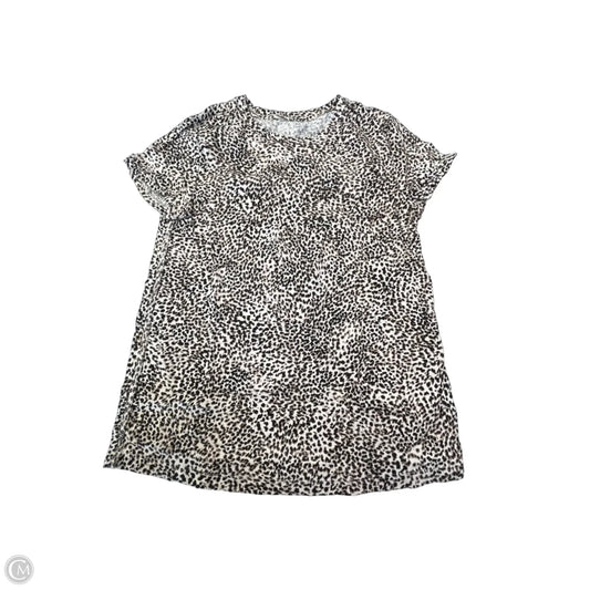 Top Short Sleeve Basic By Athleta In Animal Print, Size: S