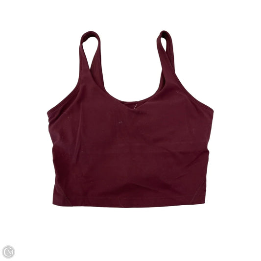 Athletic Bra By Lululemon In Maroon, Size: M