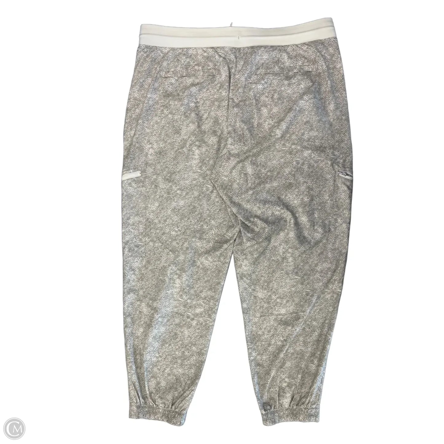 Athletic Pants By Athleta In Cream & Green, Size: Xl