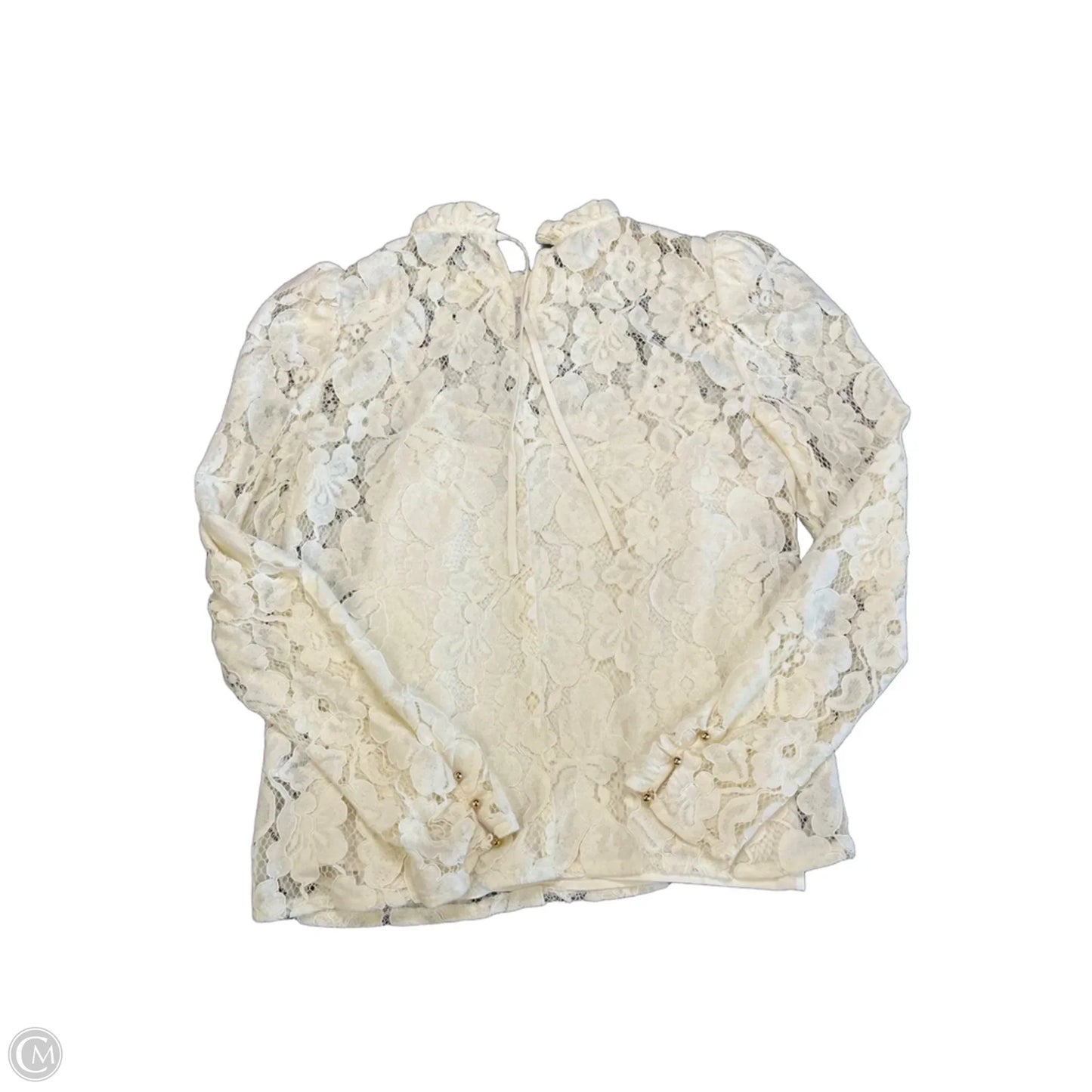 Top Long Sleeve By Mare Mare In Cream, Size: S