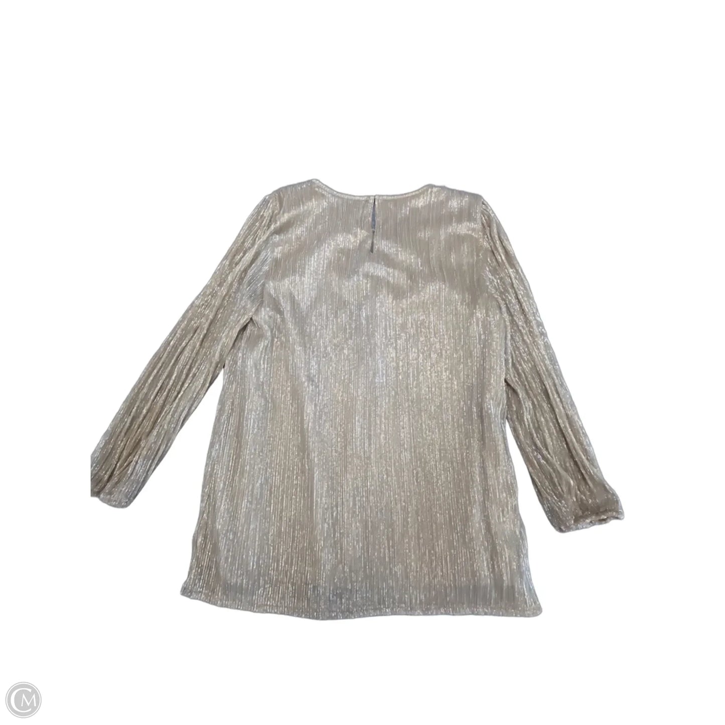 Blouse Long Sleeve By Ann Taylor In Gold, Size: Xs