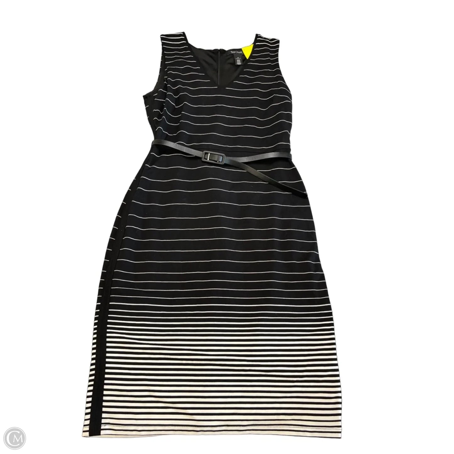 Dress Casual Midi By White House Black Market In Striped Pattern, Size: L