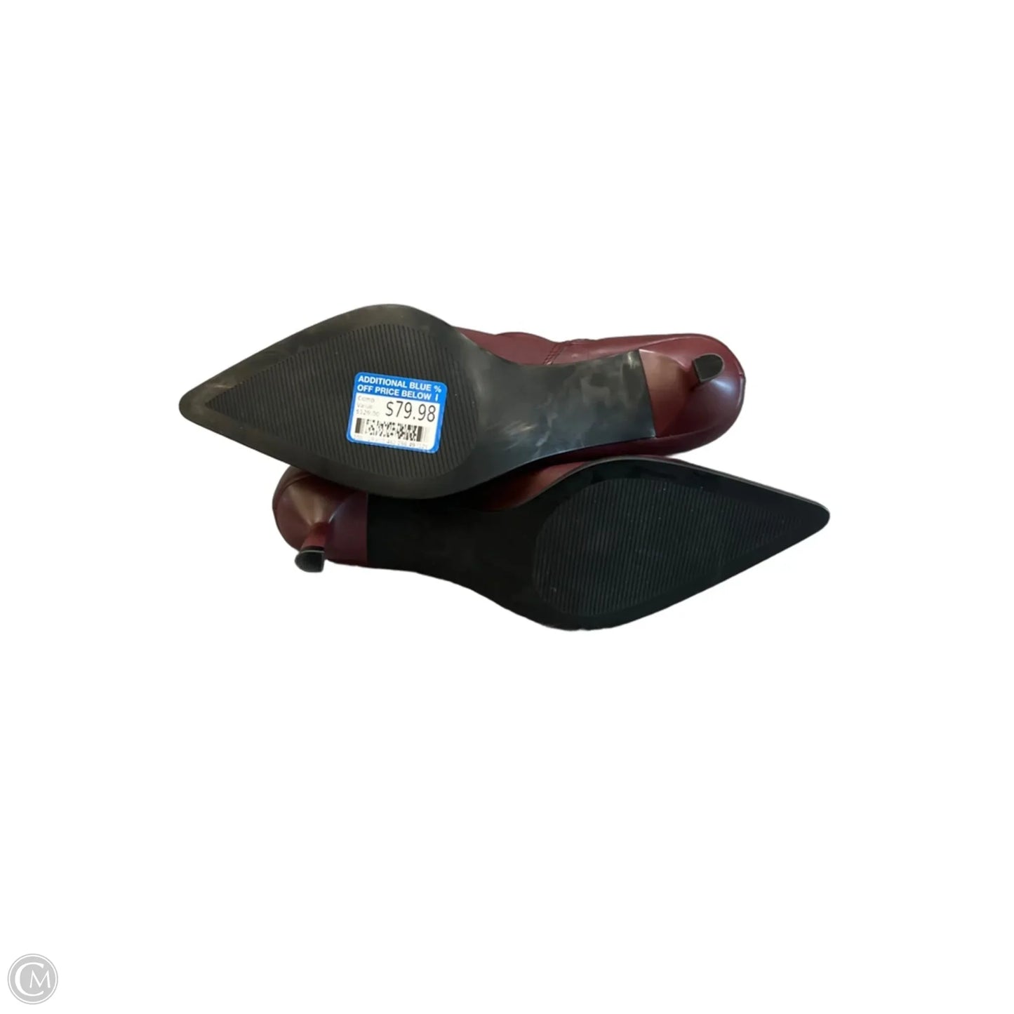 Boots Ankle Heels By Steve Madden In Maroon, Size: 9