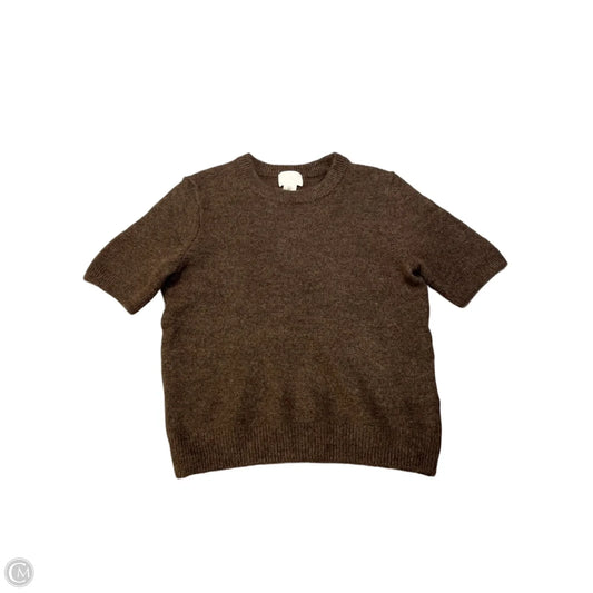 Sweater Short Sleeve By H&m In Brown, Size: Xs