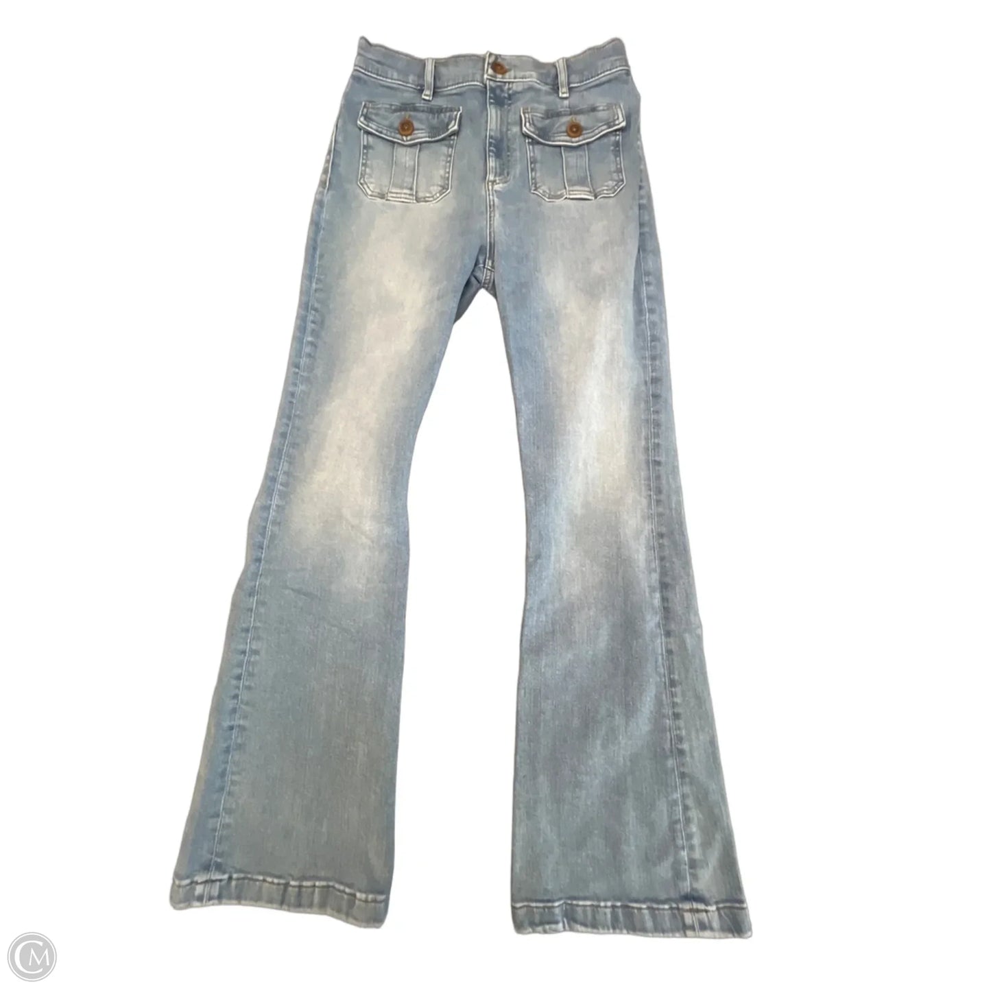 Jeans Flared By Loft In Blue, Size: 8