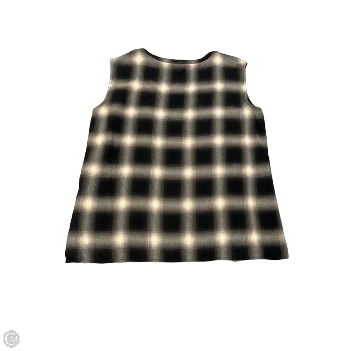 Top Sleeveless Designer By All Saints In Checkered Pattern, Size: S