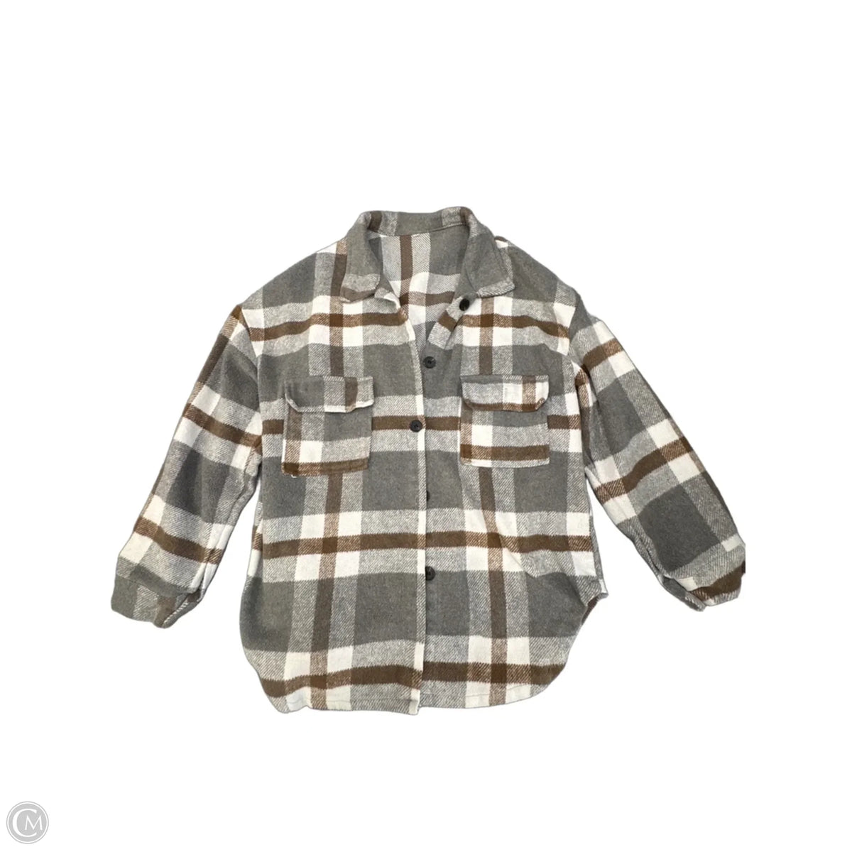 Jacket Fleece By Clothes Mentor In Plaid Pattern, Size: L