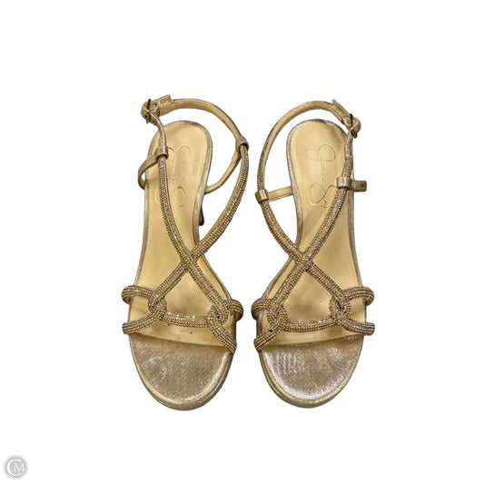 Shoes Heels Stiletto By Jessica Simpson In Gold, Size: 7.5