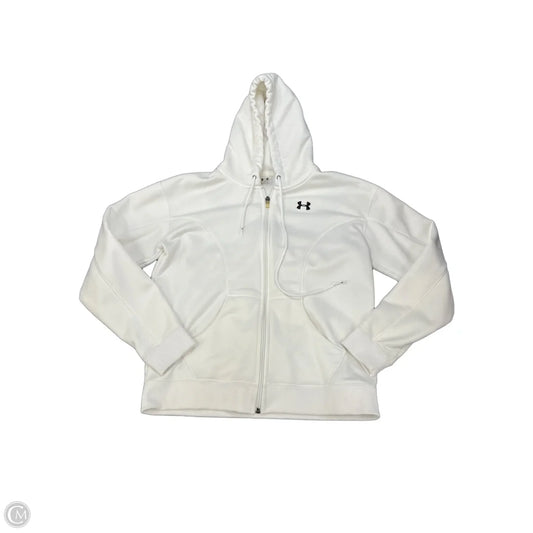 Sweatshirt Hoodie By Under Armour In White, Size: S