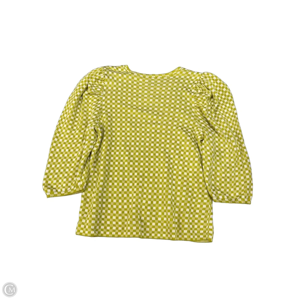 Top 3/4 Sleeve By Ann Taylor In Checkered Pattern, Size: S