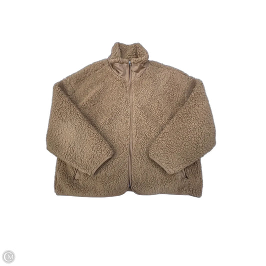 Jacket Faux Fur & Sherpa By Athleta In Brown, Size: Xl