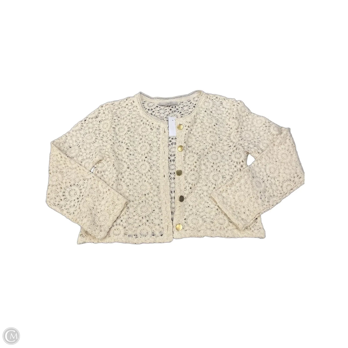 Cardigan By Loft In Ivory, Size: L