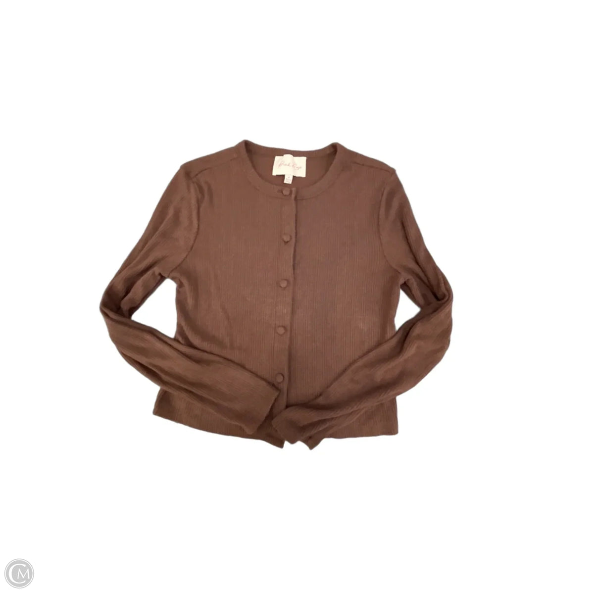 Cardigan By Pink Rose In Brown, Size: M