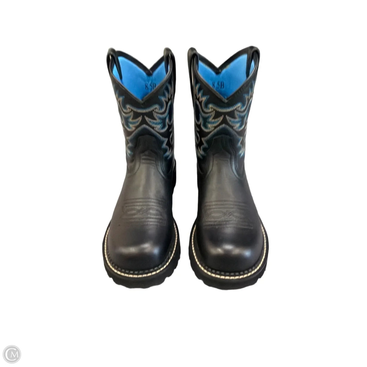 Boots Western By Ariat In Black & Blue, Size: 8.5