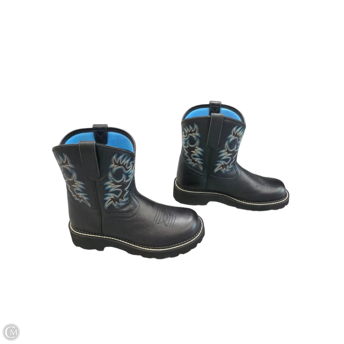 Boots Western By Ariat In Black & Blue, Size: 8.5