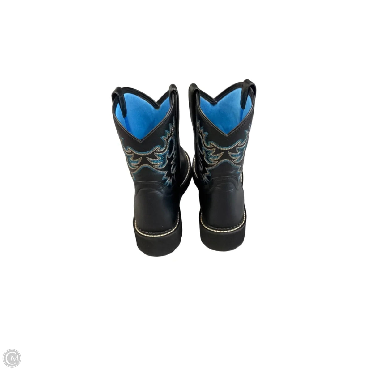 Boots Western By Ariat In Black & Blue, Size: 8.5