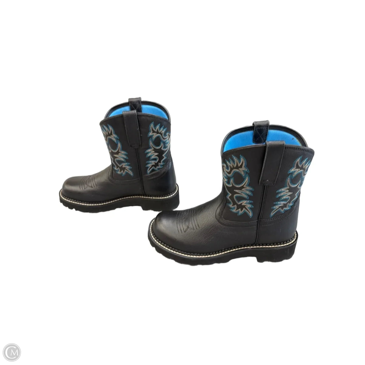 Boots Western By Ariat In Black & Blue, Size: 8.5
