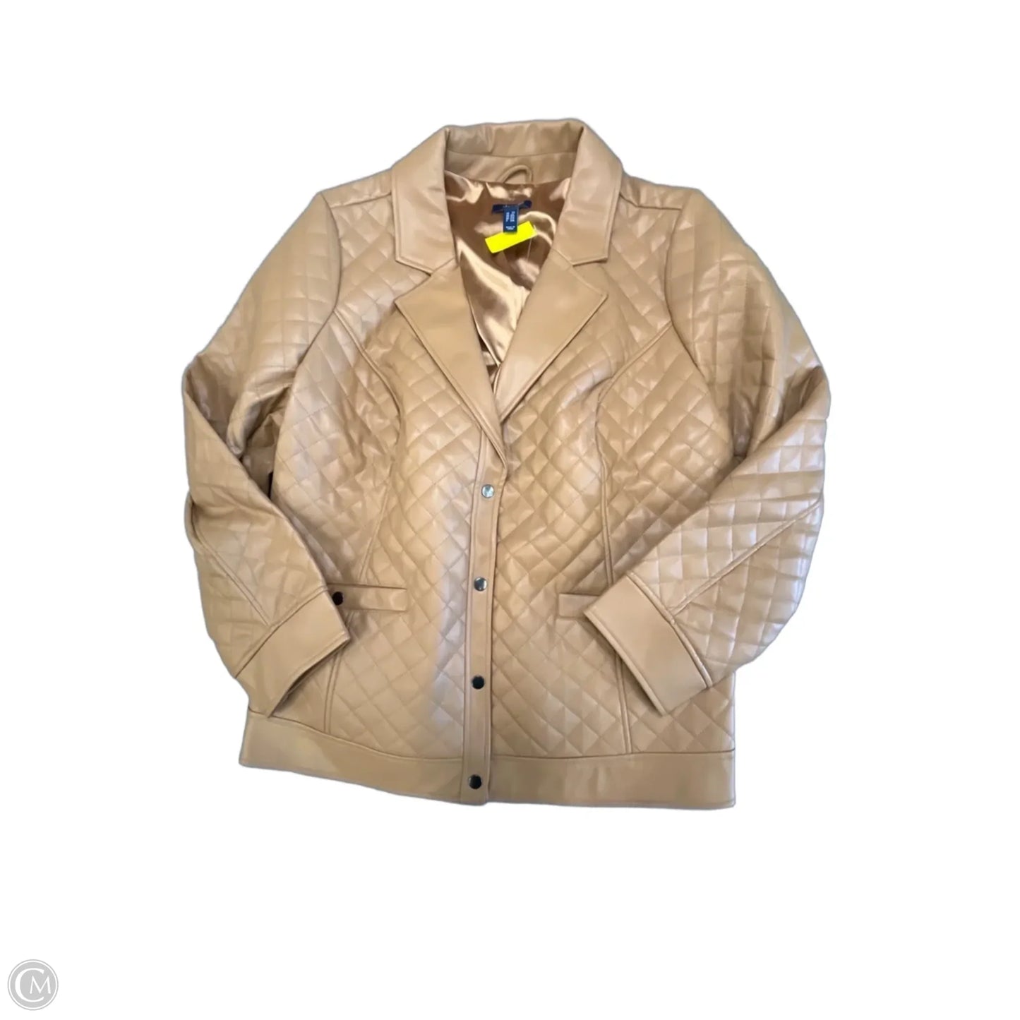Jacket Moto By D&co. In Tan, Size: 2x