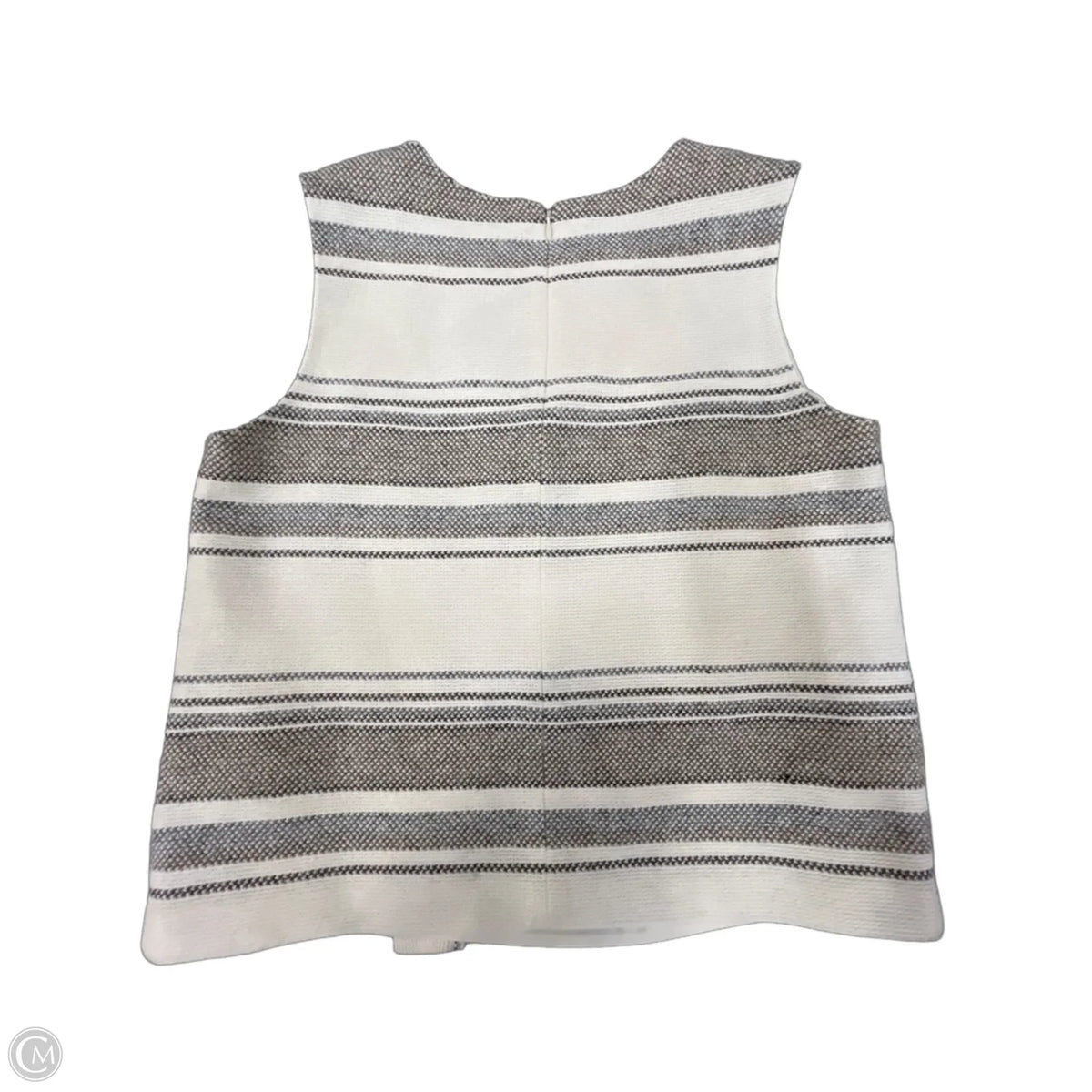 Top Sleeveless Designer By Tory Burch In Striped Pattern, Size: L