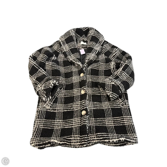Coat Faux Fur & Sherpa By Z Supply In Black, Size: M