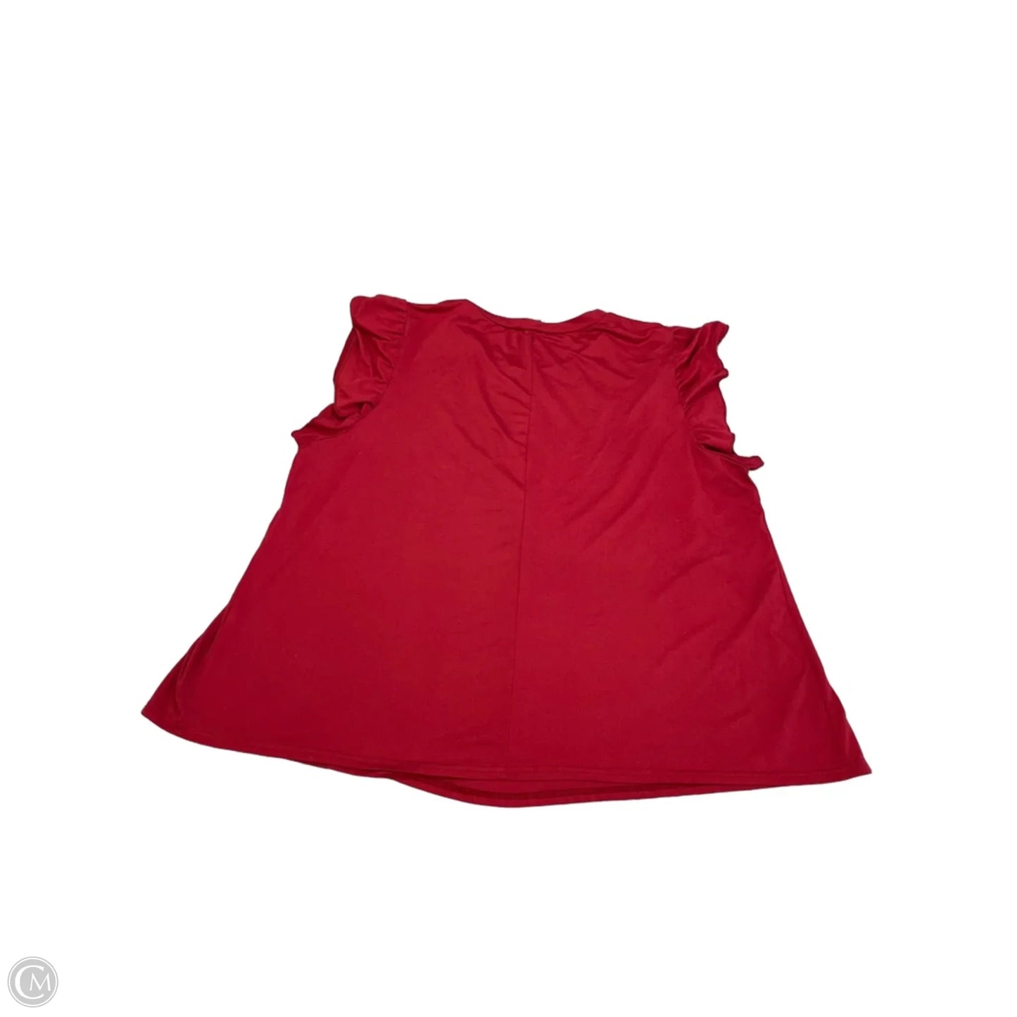 Top Short Sleeve Basic By Shein In Red, Size: 3x