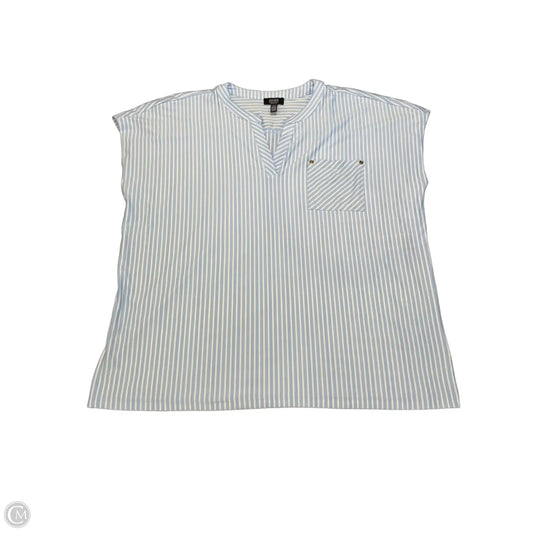 Blouse Sleeveless By Jones New York In Blue, Size: Xl