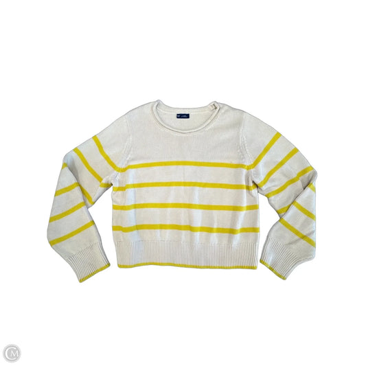 Sweater By Gap In Cream & Yellow, Size: Xl