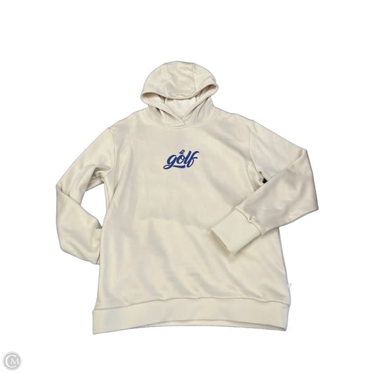 Sweatshirt Hoodie By Clothes Mentor In Cream, Size: M