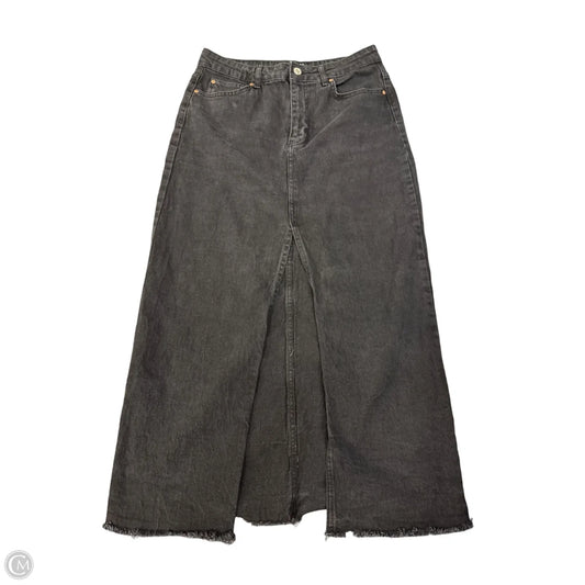 Skirt Midi By Stradivarius In Black, Size: M