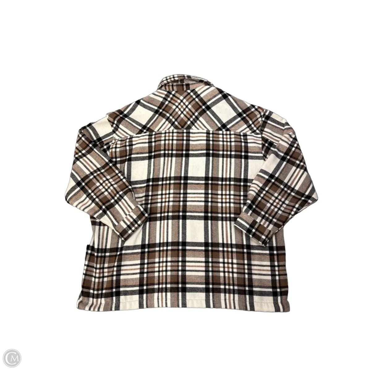 Jacket Fleece By Hfx In Plaid Pattern, Size: L