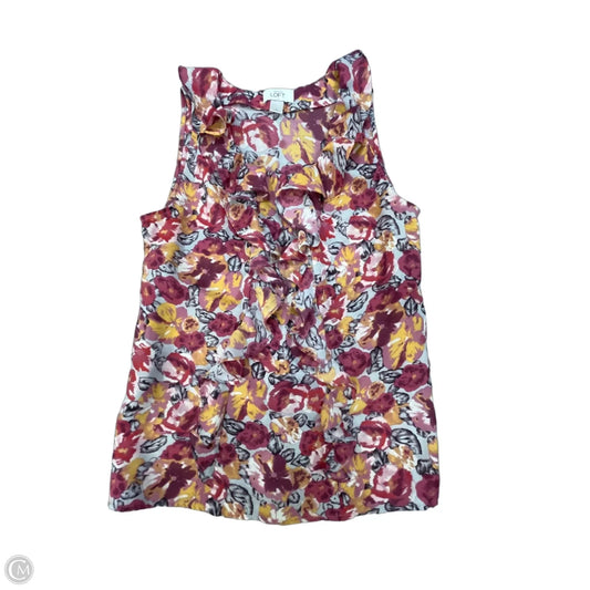 Blouse Sleeveless By Loft In Floral Print, Size: S