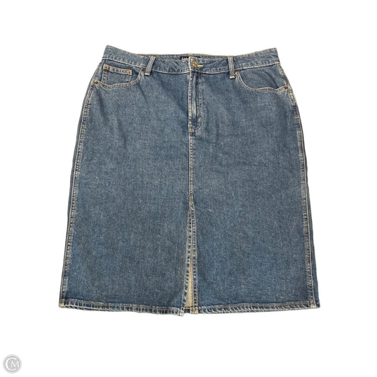 Skirt Midi By Gap In Blue Denim, Size: Xl