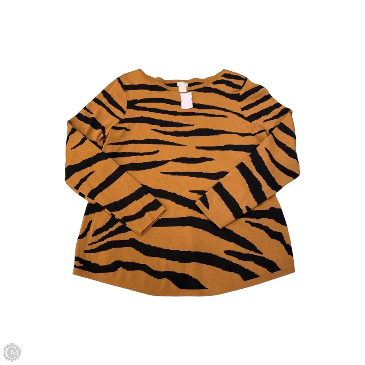 Sweater By Chicos In Black & Tan, Size: Xs