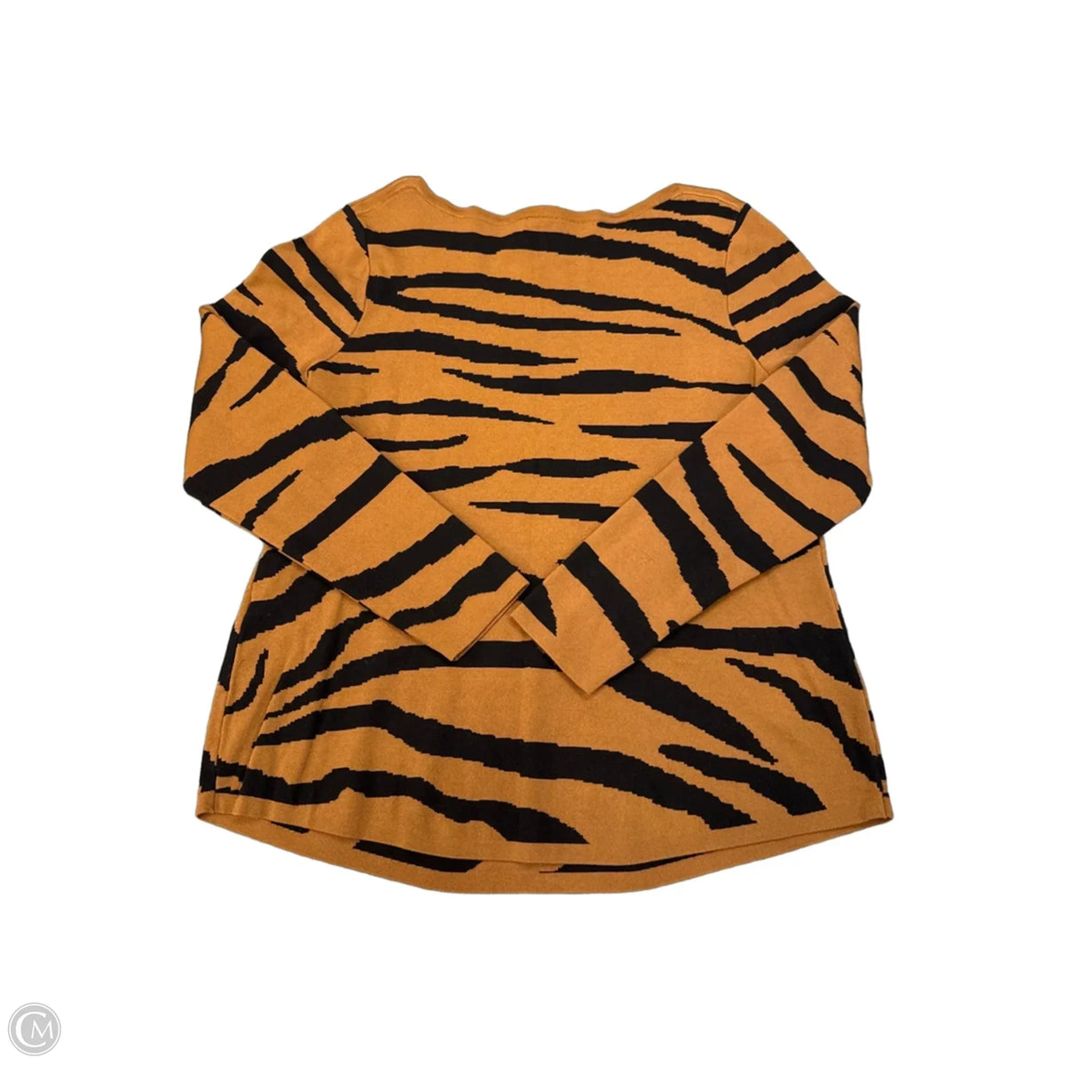 Sweater By Chicos In Black & Tan, Size: Xs