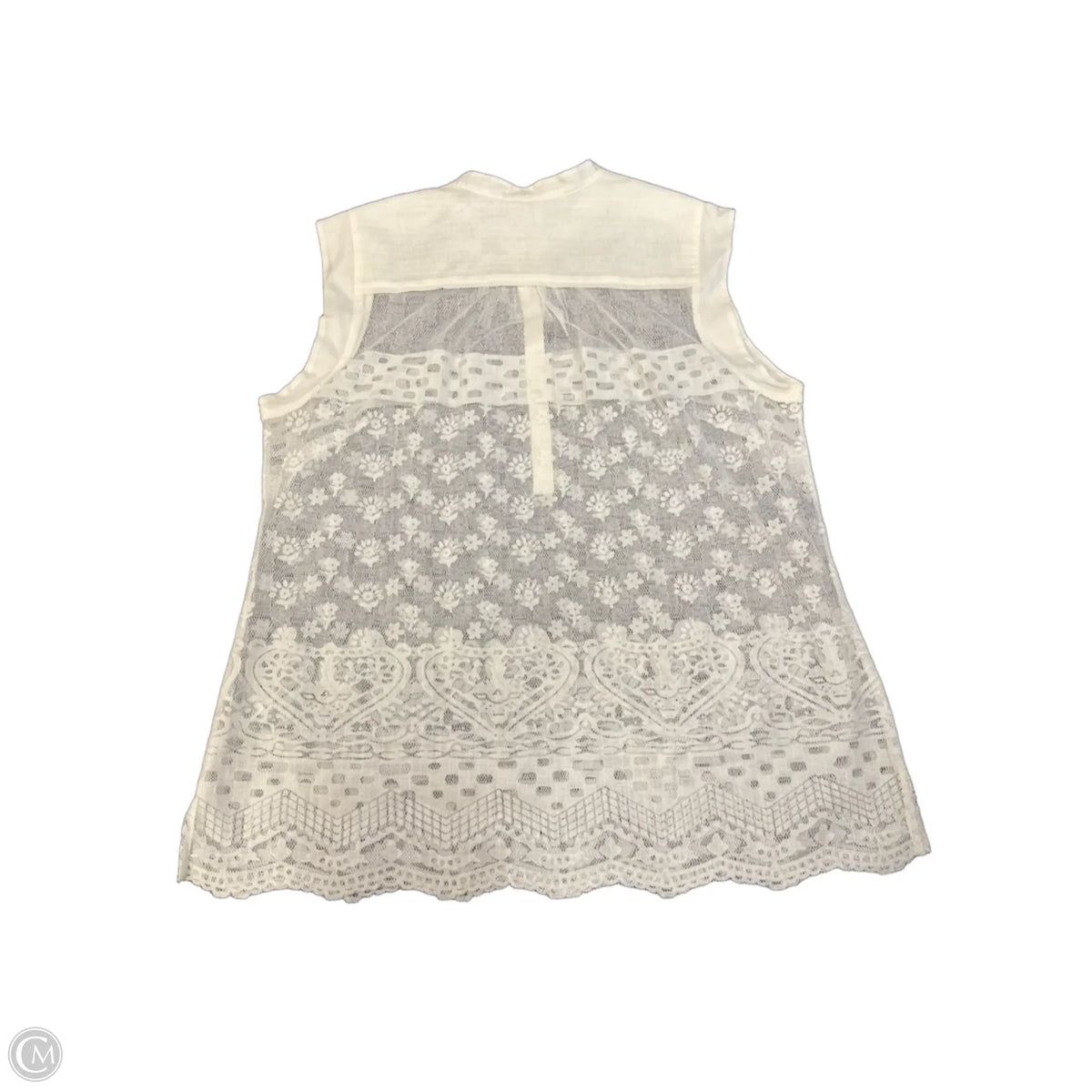 Top Sleeveless By Cabi In White, Size: M